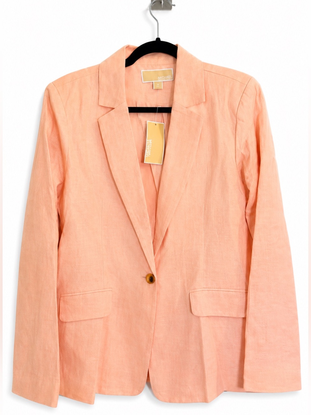 NWT Michael Michael Kors Linen Blend Blazer Dusty Coral Medium